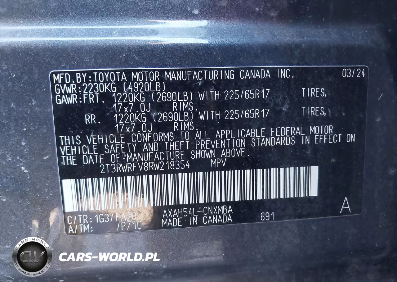 2024 Toyota Rav4 Hybrid Xle VIN:2T3RWRFV8RW218354 - 9