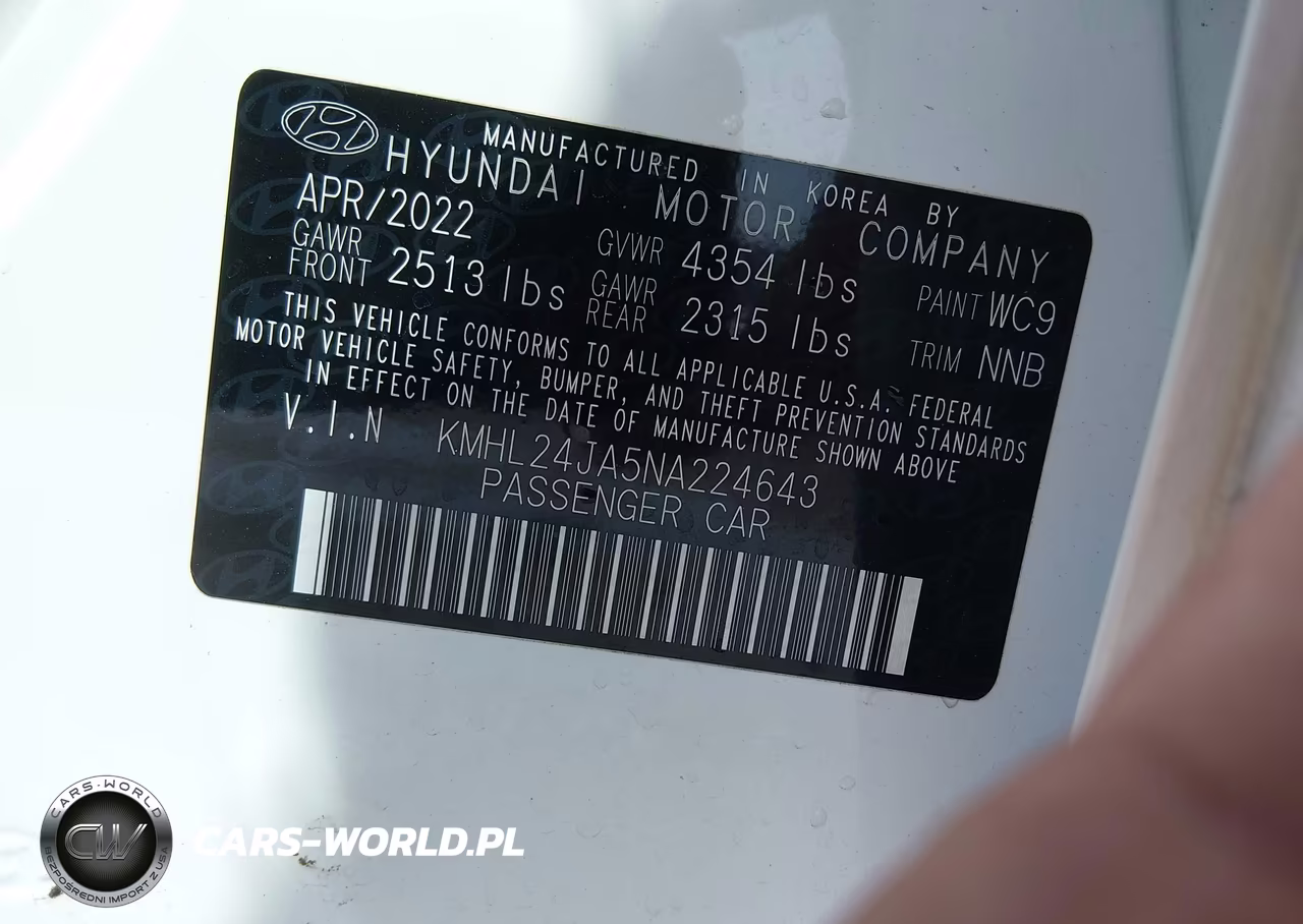 2022 Hyundai Sonata Se VIN:KMHL24JA5NA224643 - 9