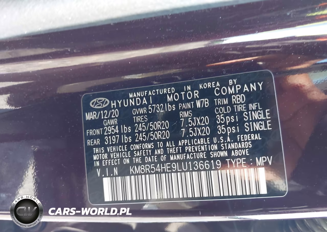 2020 Hyundai Palisade Limited VIN:KM8R54HE9LU136619 - 9