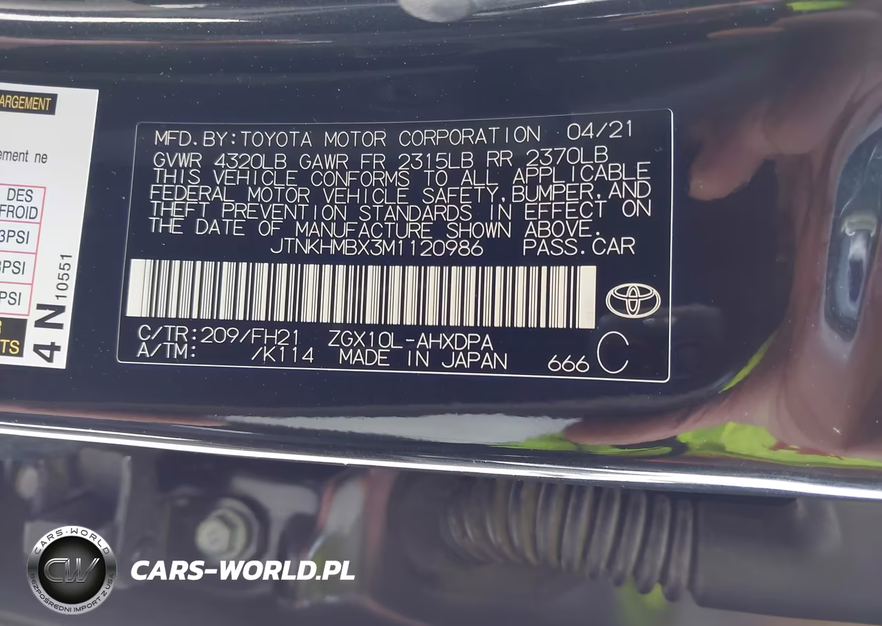 2021 Toyota C-Hr Le VIN:JTNKHMBX3M1120986 - 9
