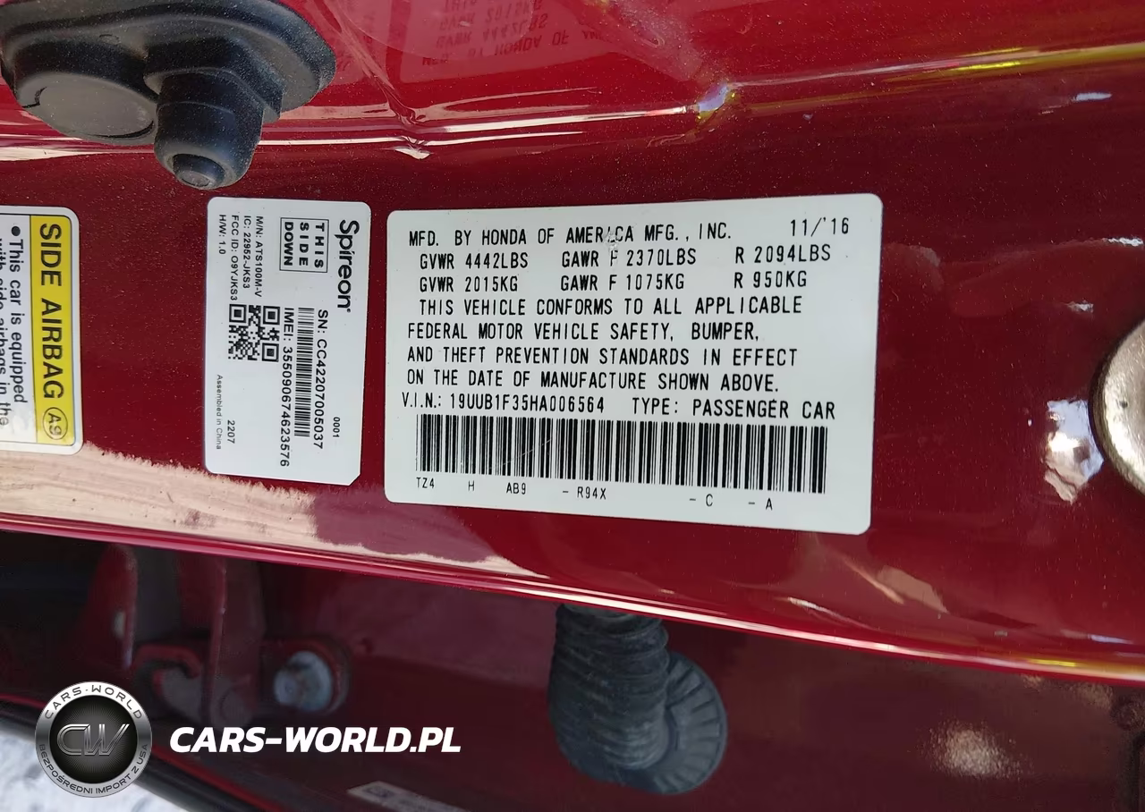 2017 Acura Tlx VIN:19UUB1F35HA006564 - 9
