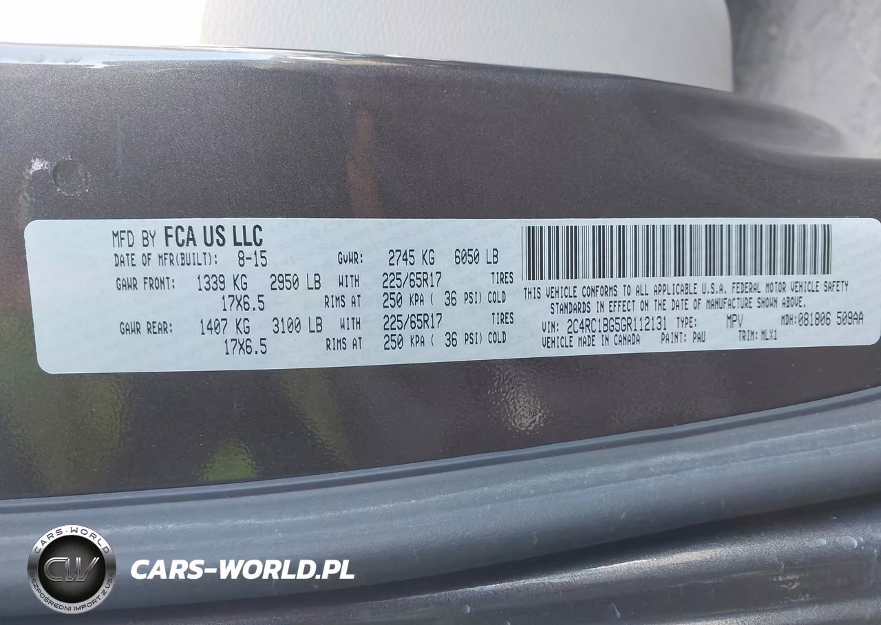 2016 Chrysler Town & Country Touring VIN:2C4RC1BG5GR112131 - 9