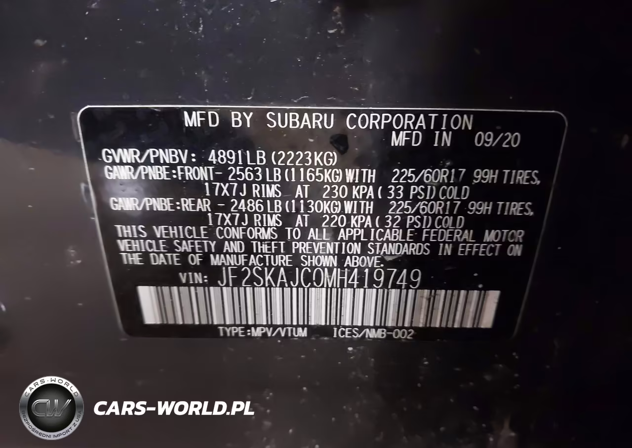 2021 Subaru Forester Premium VIN:JF2SKAJC0MH419749 - 9