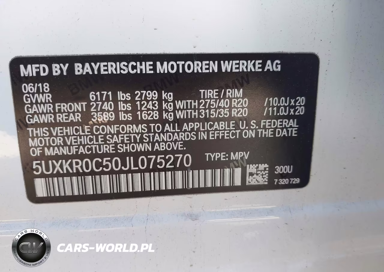 2018 BMW X5 xDrive35I VIN:5UXKR0C50JL075270 - 9
