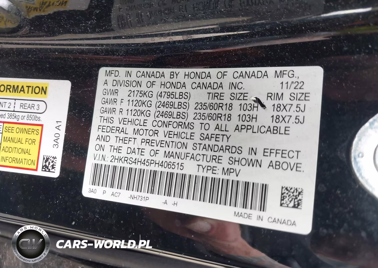 2023 Honda Cr-V Ex Awd VIN:2HKRS4H45PH406515 - 9