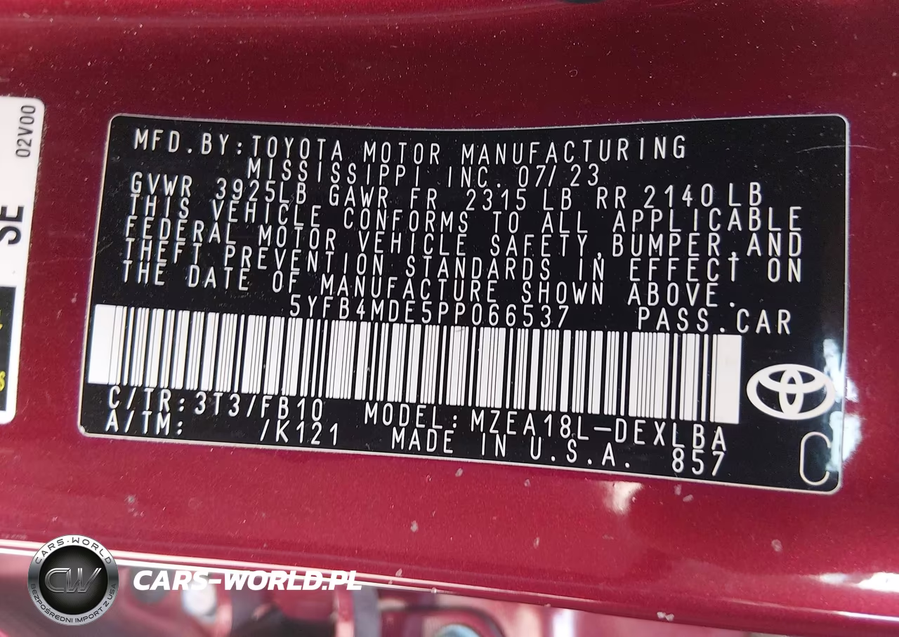 2023 Toyota Corolla Le VIN:5YFB4MDE5PP066537 - 9