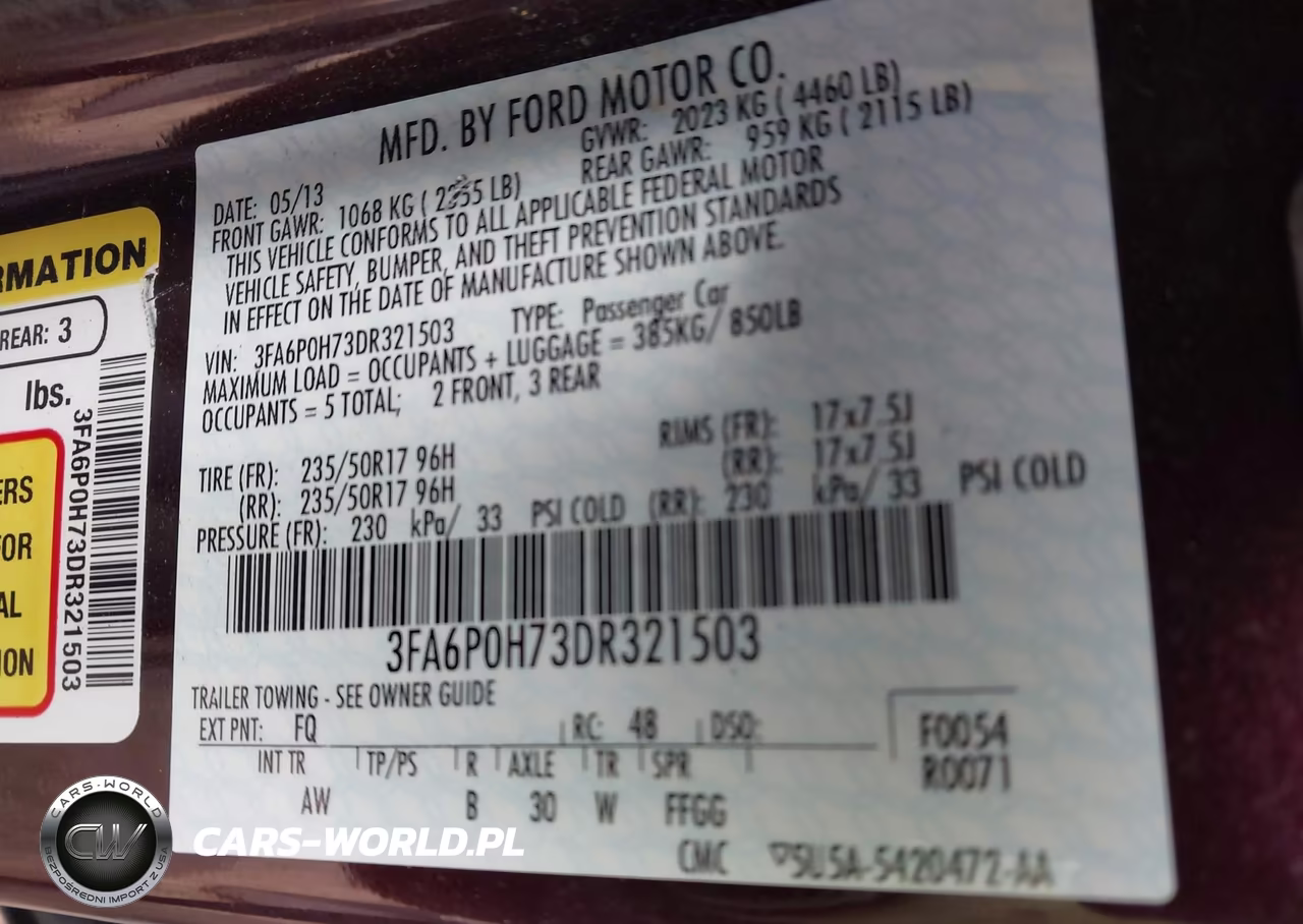 2013 Ford Fusion Se VIN:3FA6P0H73DR321503 - 9
