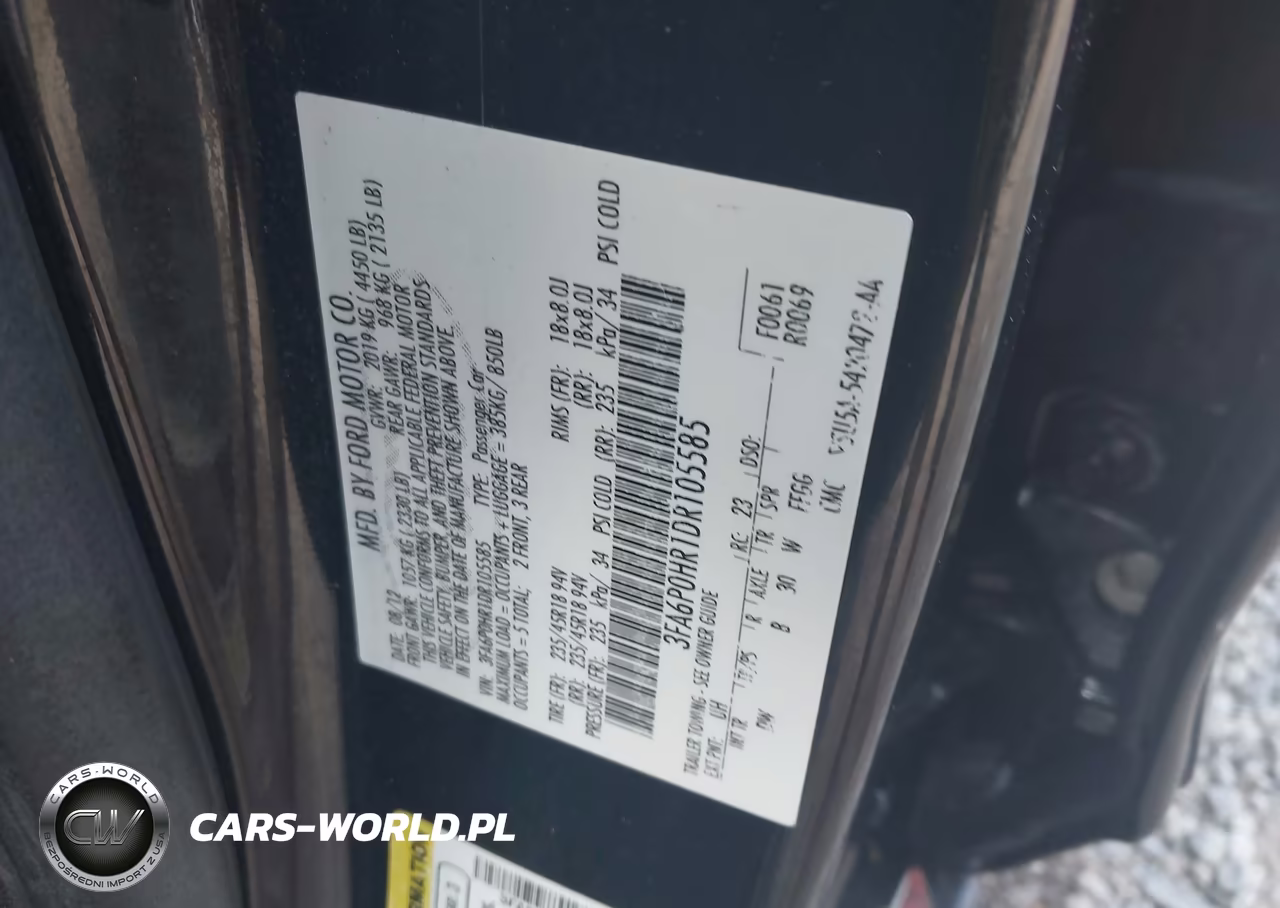 2013 Ford Fusion Se VIN:3FA6P0HR1DR105585 - 9