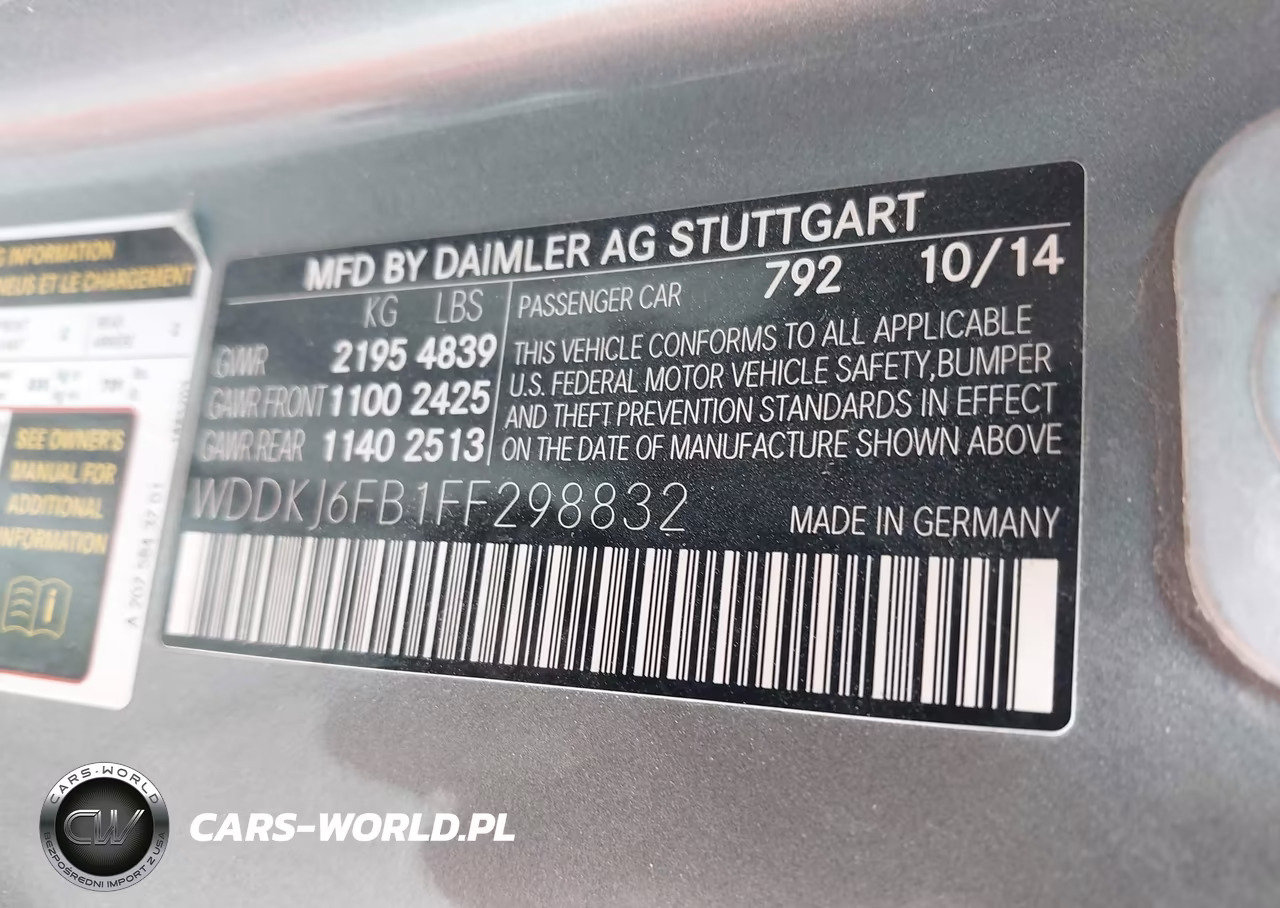2015 Mercedes-Benz E 400 VIN:WDDKJ6FB1FF298832 - 9