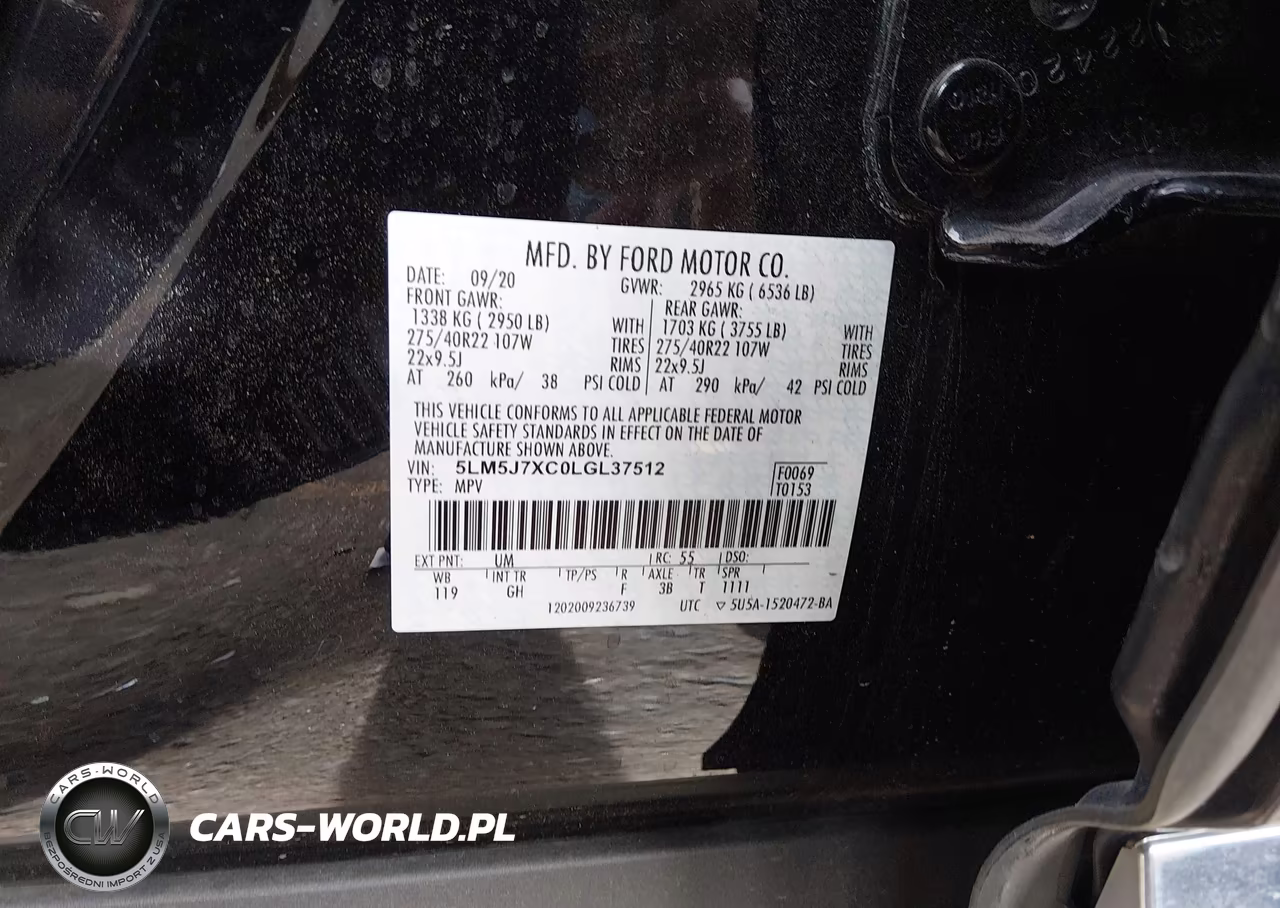 2020 Lincoln Aviator Reserve VIN:5LM5J7XC0LGL37512 - 9