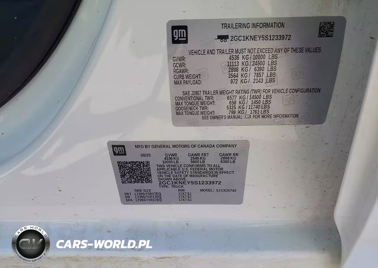 2025 Chevrolet Silverado 2500Hd 4Wd Standard Bed Lt VIN:2GC1KNEY5S1233972 - 9