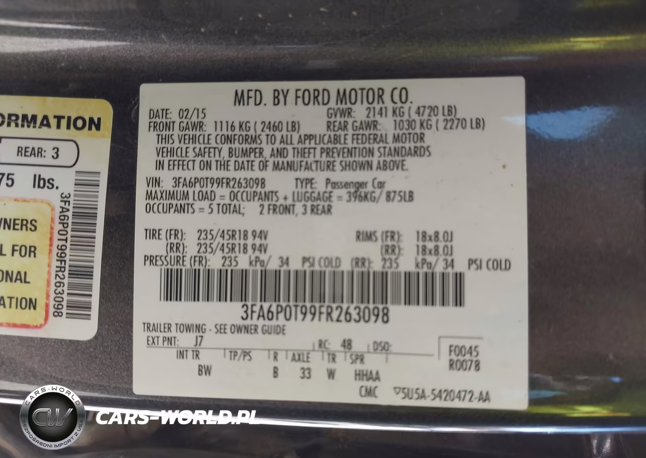 2015 Ford Fusion Se VIN:3FA6P0T99FR263098 - 9