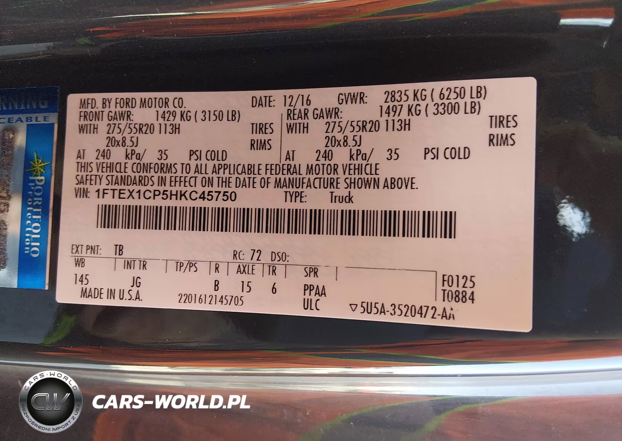 2017 Ford F-150 Xl VIN:1FTEX1CP5HKC45750 - 9
