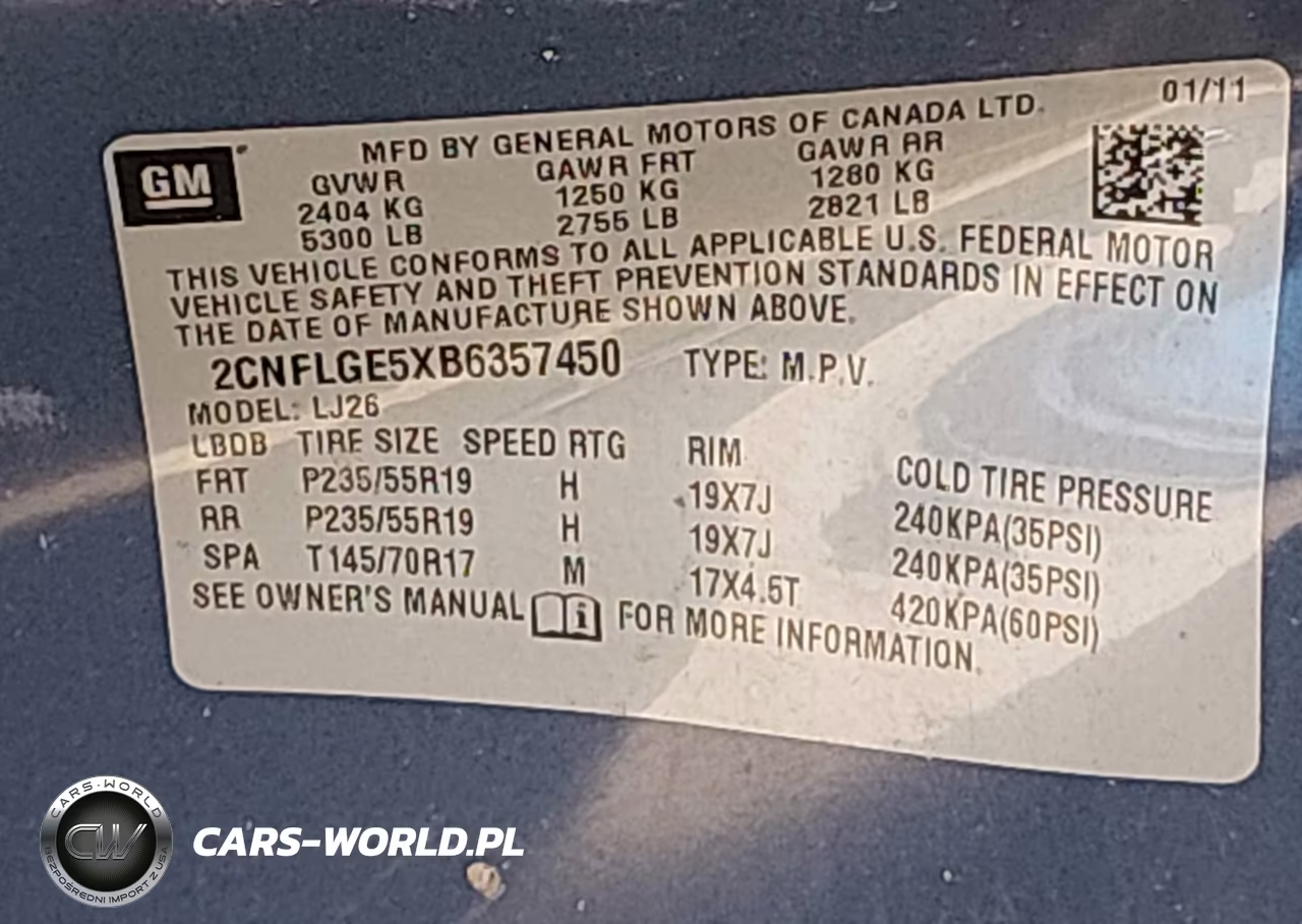 2011 Chevrolet Equinox Ltz VIN:2CNFLGE5XB6357450 - 9