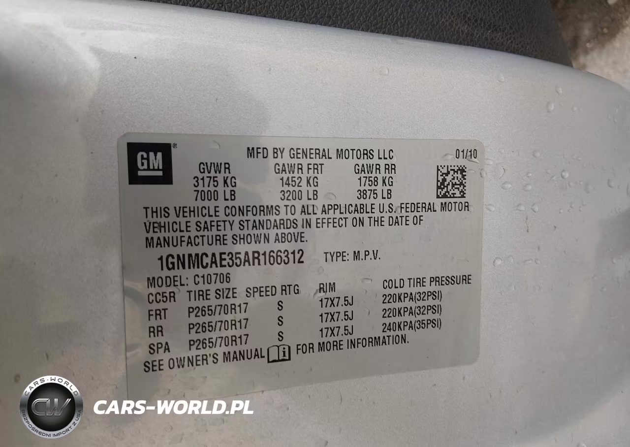 2010 Chevrolet Tahoe Ls VIN:1GNMCAE35AR166312 - 9