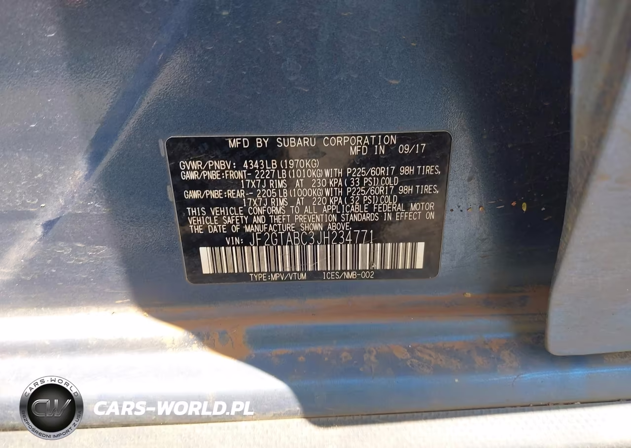 2018 Subaru Crosstrek 2.0I Premium VIN:JF2GTABC3JH234771 - 9