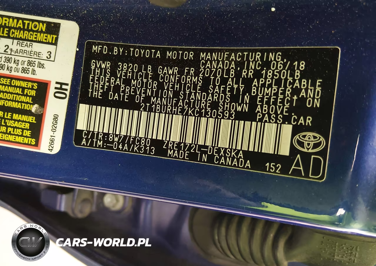 2019 Toyota Corolla Se VIN:2T1BURHE7KC130593 - 9