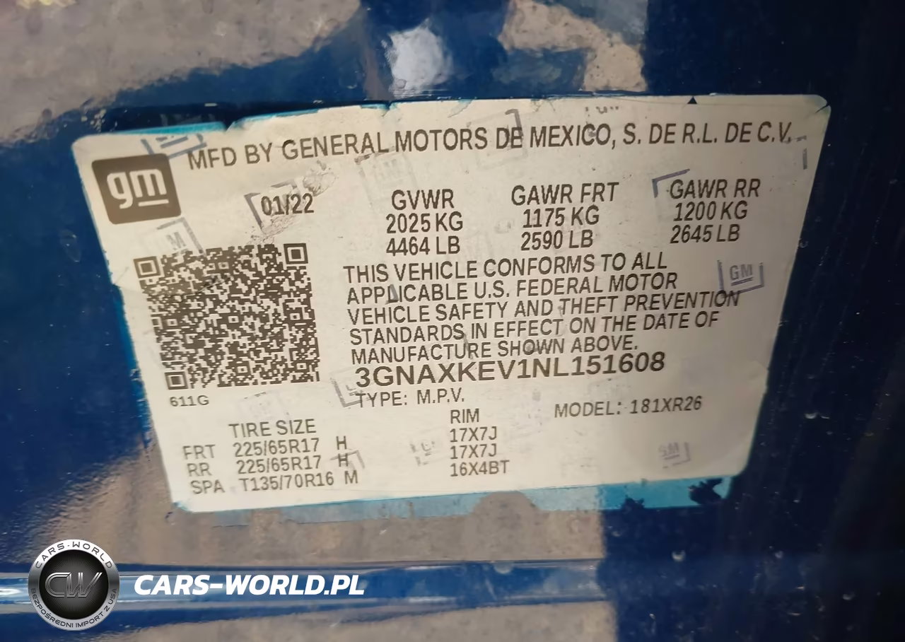 2022 Chevrolet Equinox Fwd Lt VIN:3GNAXKEV1NL151608 - 9