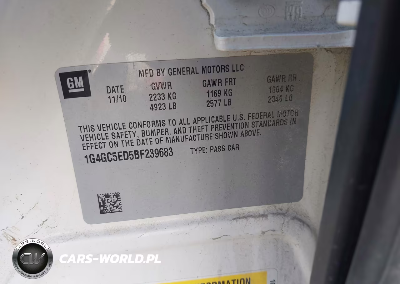 2011 Buick Lacrosse Cxl VIN:1G4GC5ED5BF239683 - 9