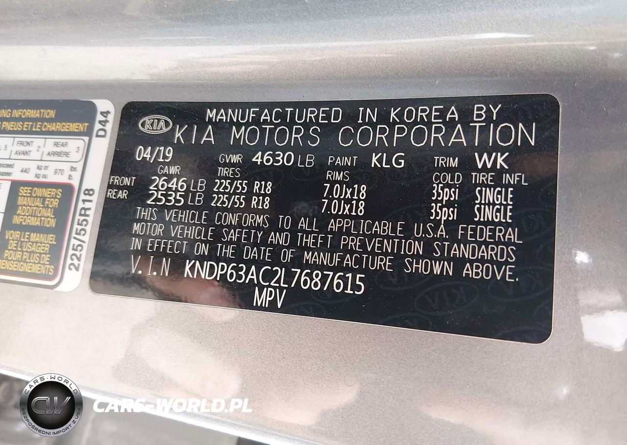 2020 Kia Sportage S VIN:KNDP63AC2L7687615 - 9