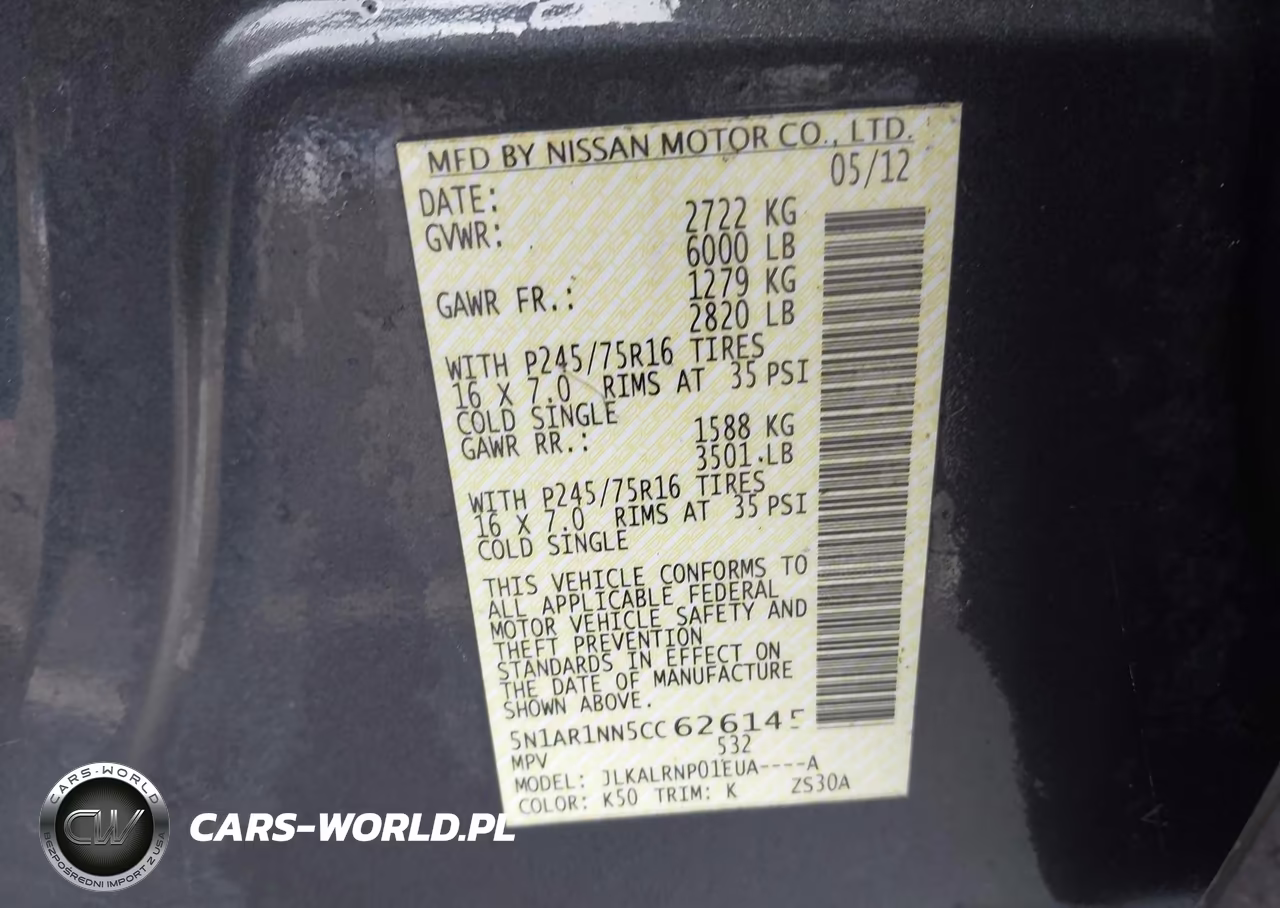 2012 Nissan Pathfinder S VIN:5N1AR1NN5CC626145 - 9