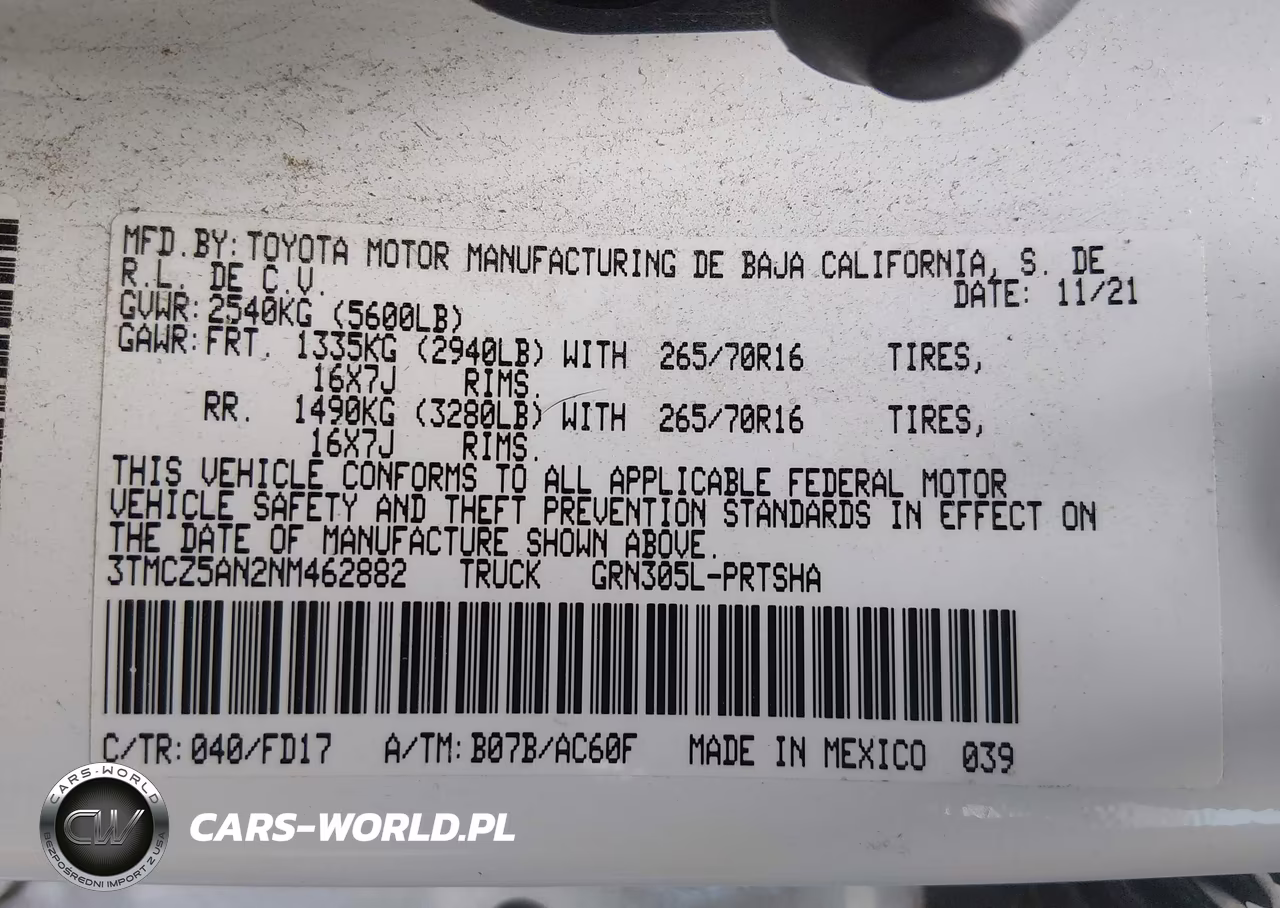 2022 Toyota Tacoma Trd Off Road VIN:3TMCZ5AN2NM462882 - 9