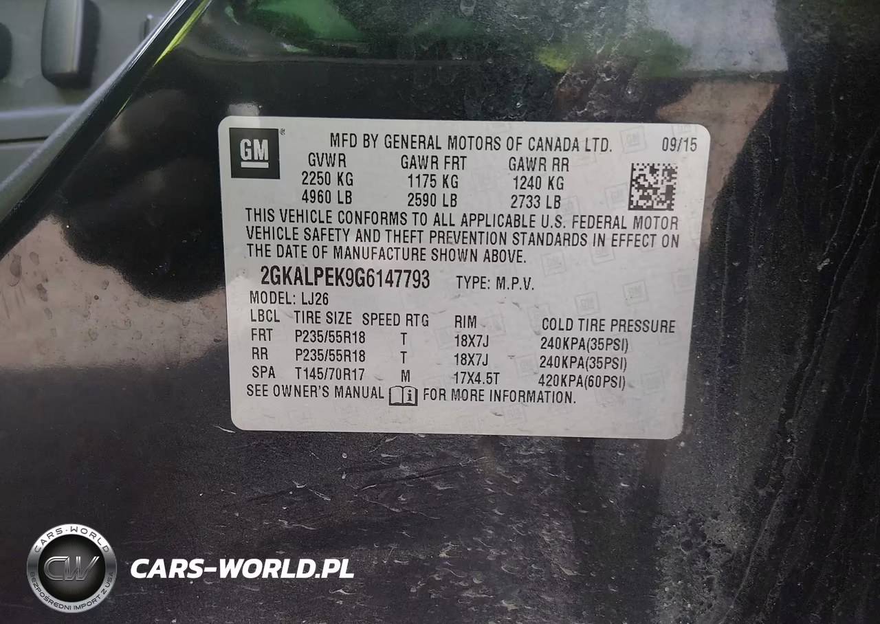 2016 GMC Terrain Slt VIN:2GKALPEK9G6147793 - 9
