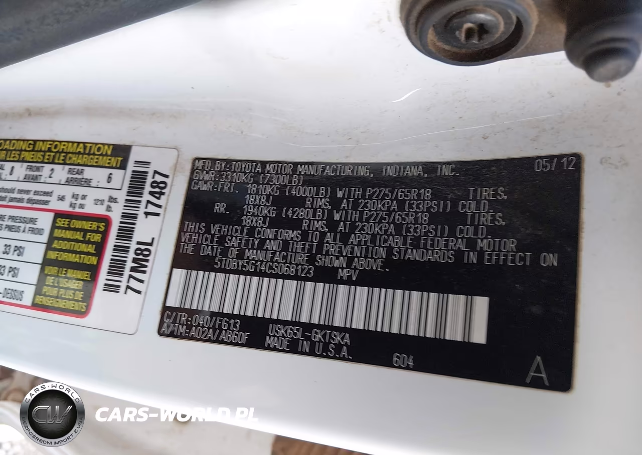 2012 Toyota Sequoia Sr5 5.7L V8 VIN:5TDBY5G14CS068123 - 9