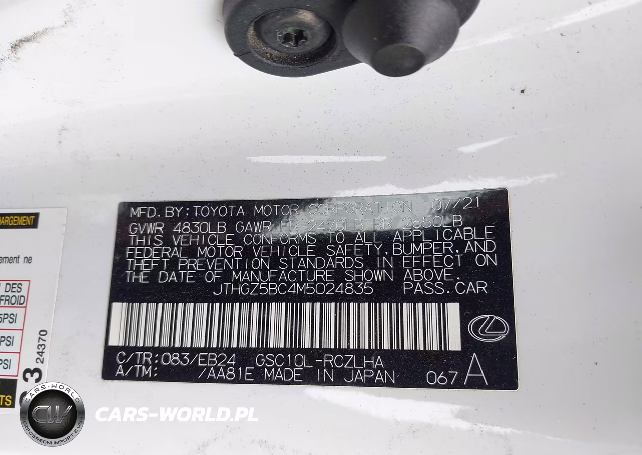 2021 Lexus Rc 350 F Sport VIN:JTHGZ5BC4M5024835 - 9