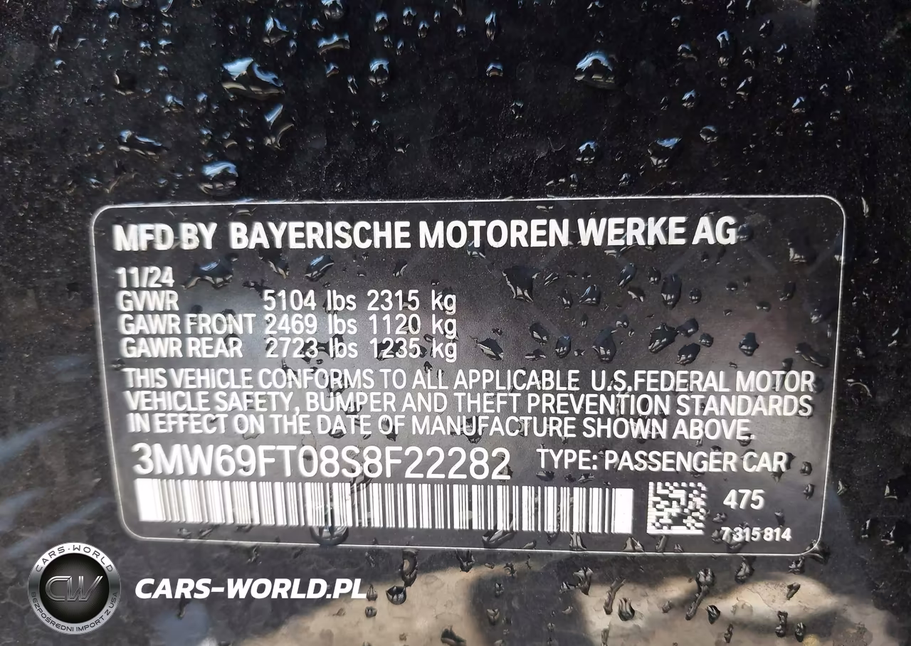 2025 BMW M340I xDrive VIN:3MW69FT08S8F22282 - 9