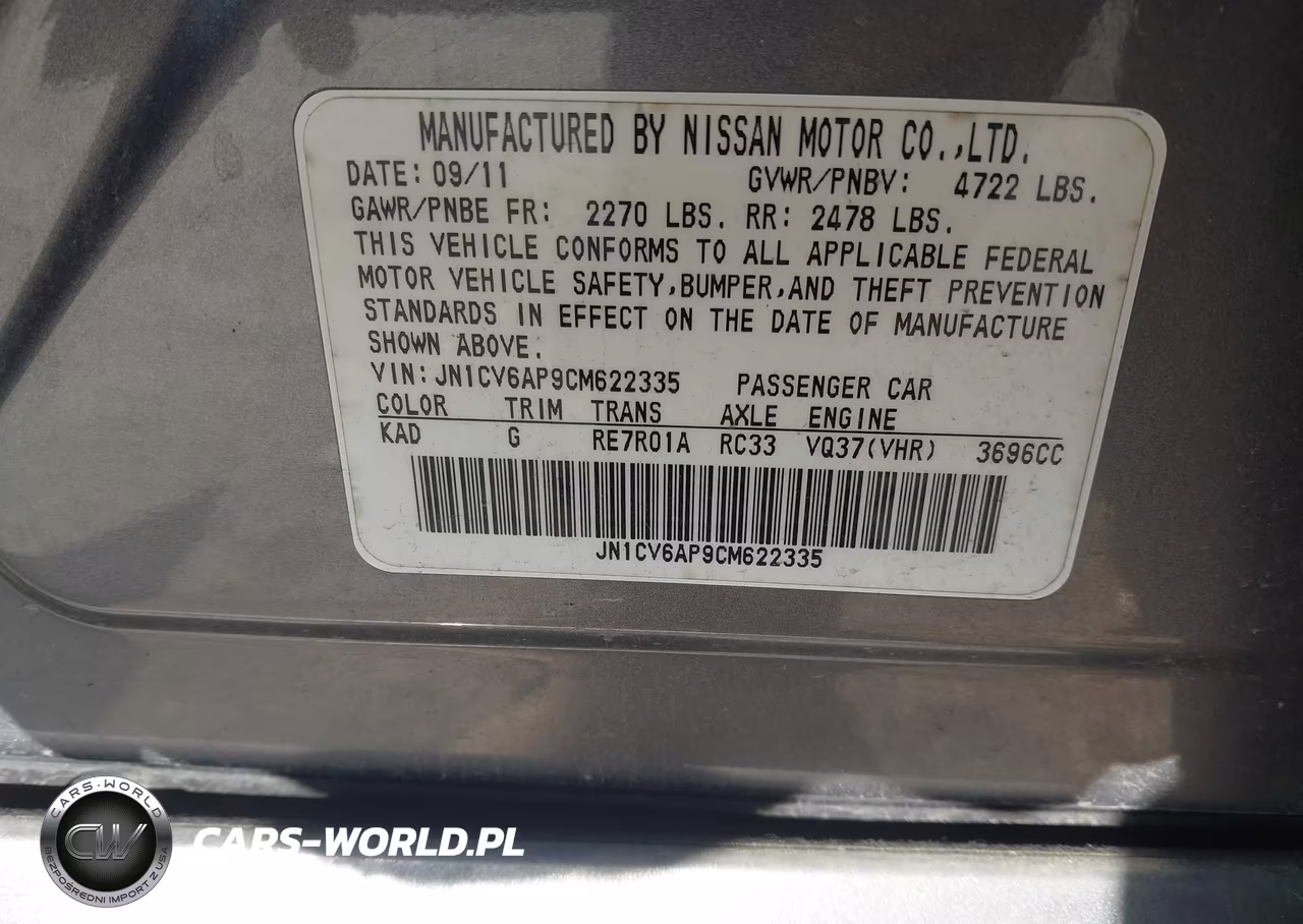 2012 Infiniti G37 Journey VIN:JN1CV6AP9CM622335 - 9