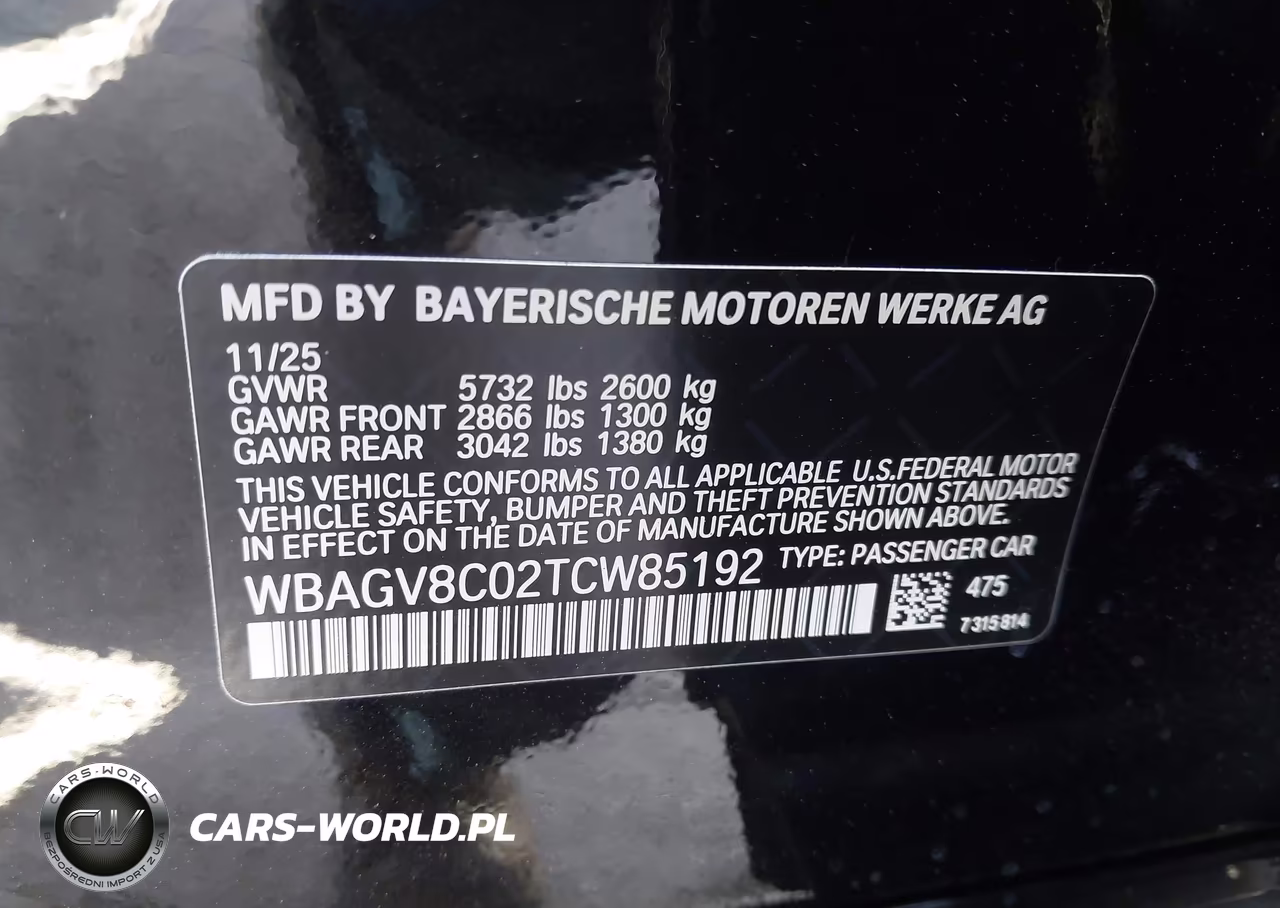 2026 BMW M850I Gran Coupe xDrive VIN:WBAGV8C02TCW85192 - 9
