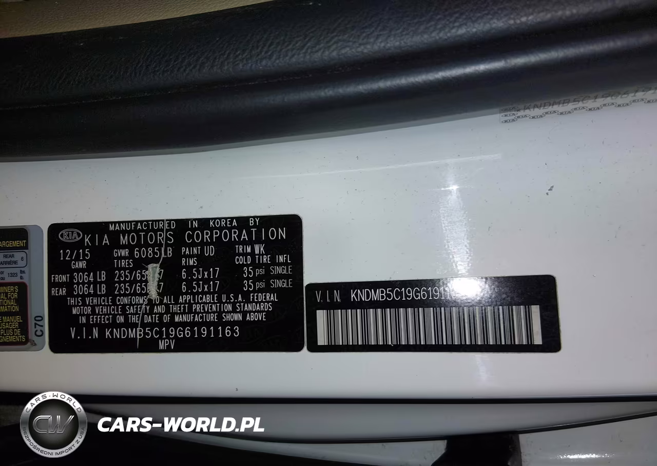 2016 Kia Sedona Lx VIN:KNDMB5C19G6191163 - 9