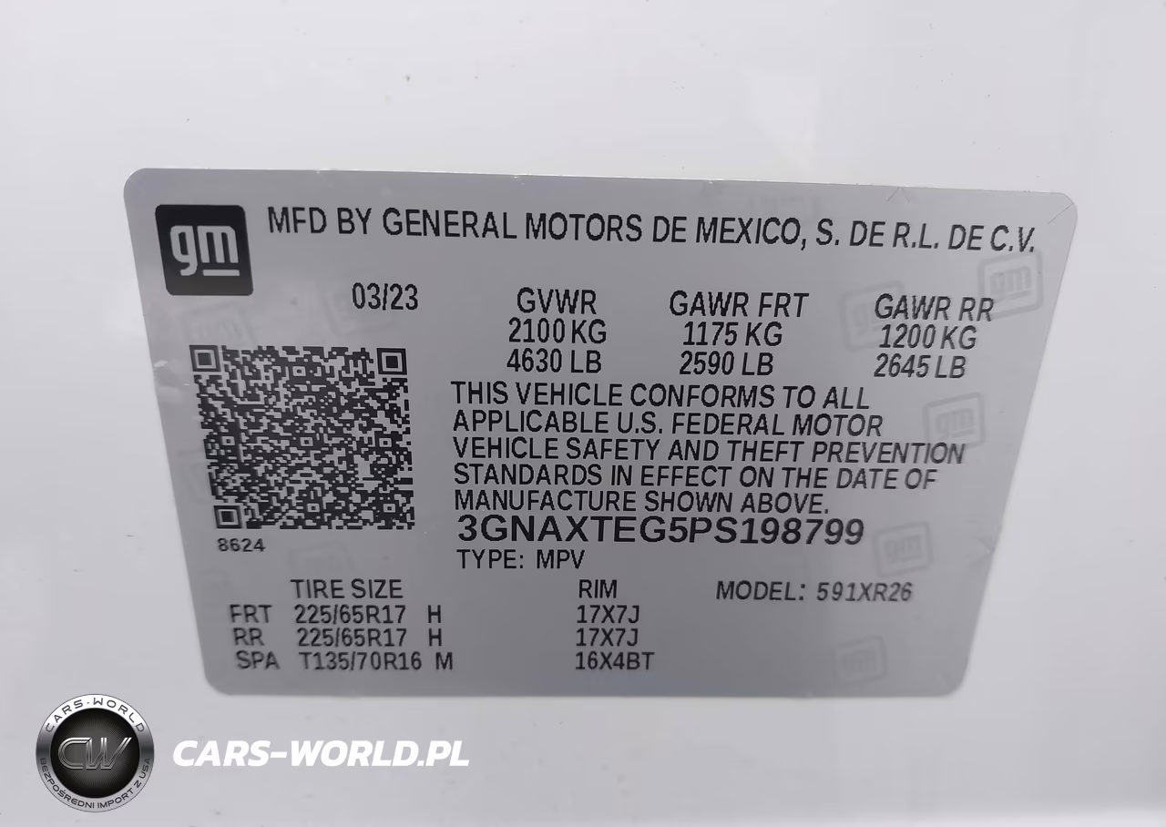 2023 Chevrolet Equinox Awd 2Fl VIN:3GNAXTEG5PS198799 - 9