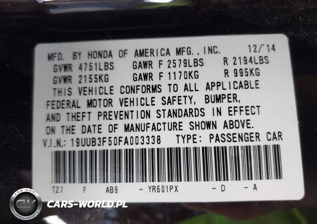 2015 Acura Tlx V6 Tech VIN:19UUB3F50FA003338 - 9