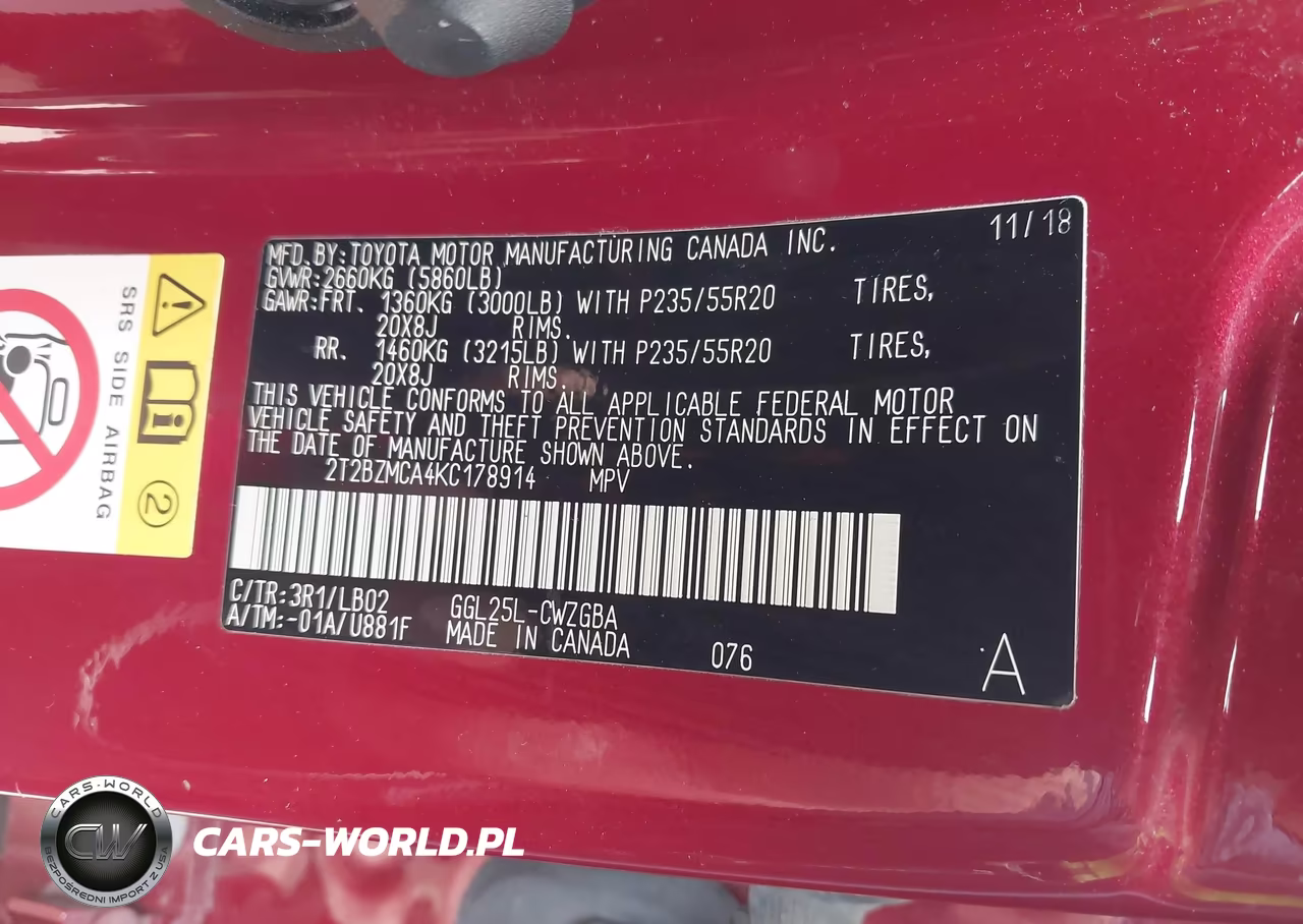 2019 Lexus Rx 350 VIN:2T2BZMCA4KC178914 - 9