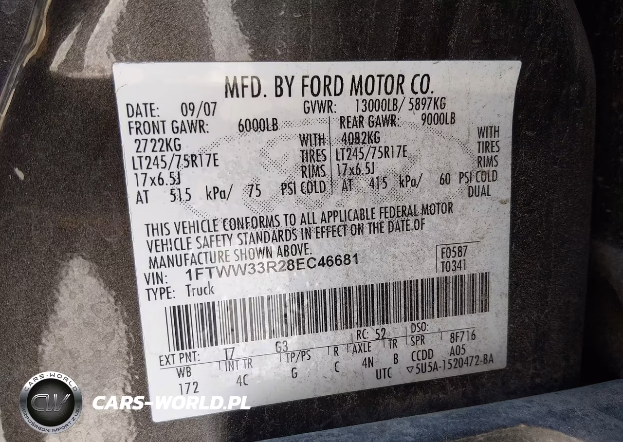 2008 Ford F-350 Fx4-King Ranch-Lariat-Xl-Xlt VIN:1FTWW33R28EC46681 - 8