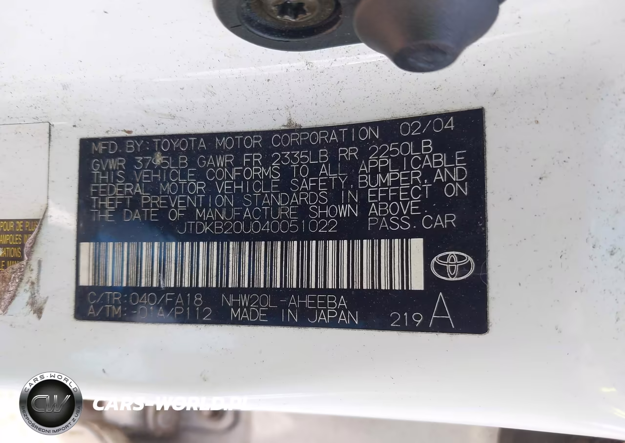 2004 Toyota Prius VIN:JTDKB20U040051022 - 9