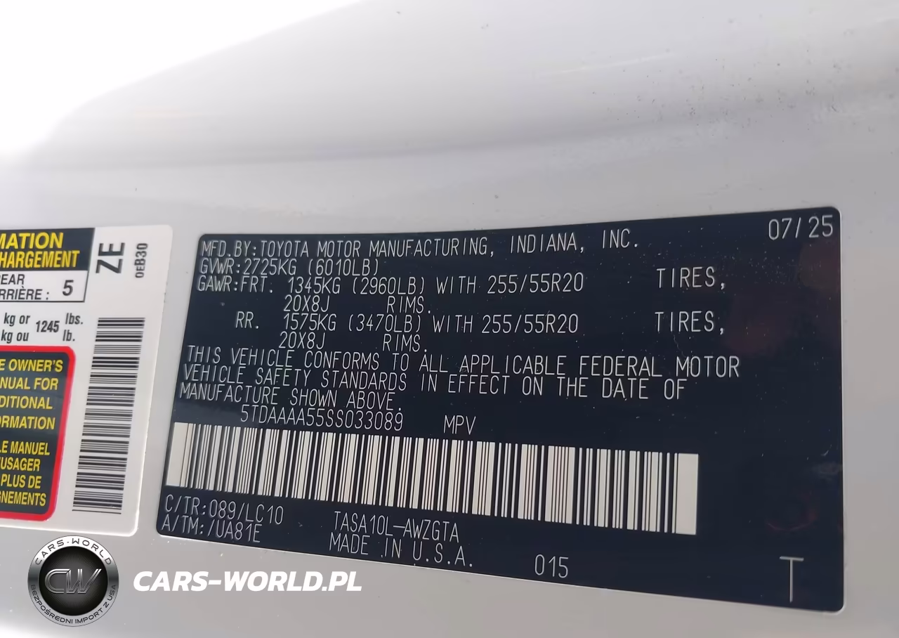 2025 Toyota Grand Highlander Limited VIN:5TDAAAA55SS033089 - 9