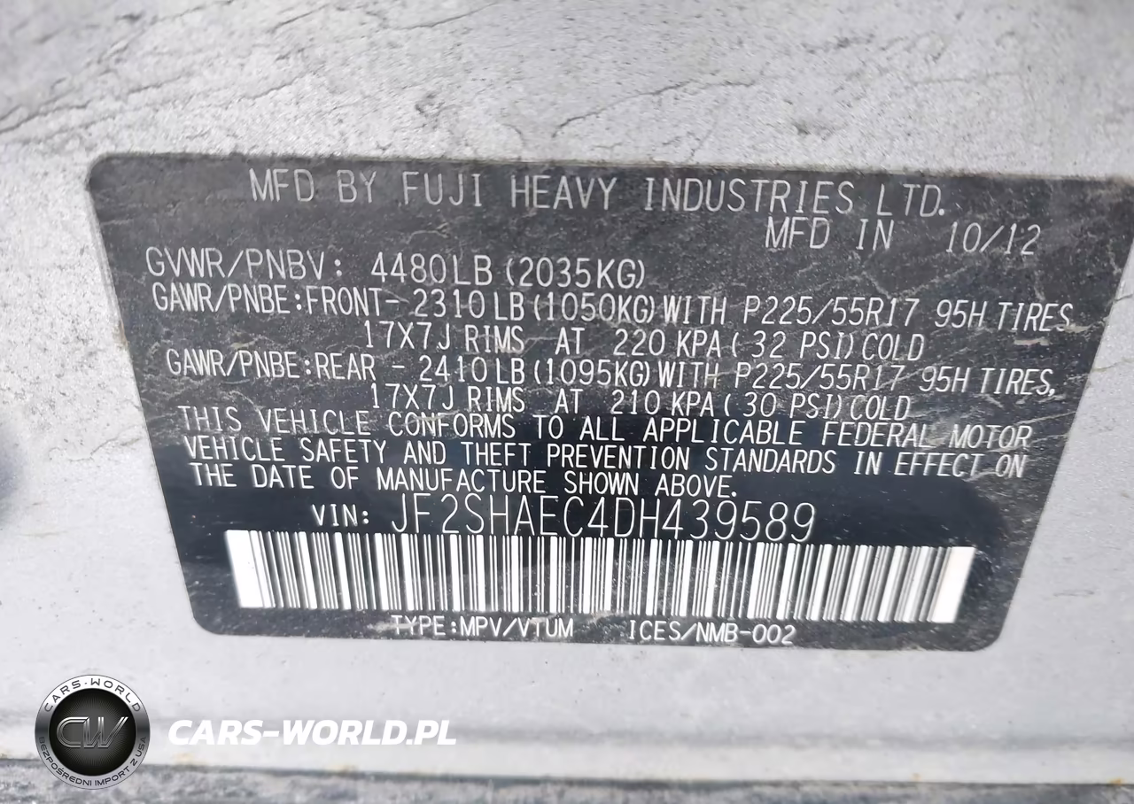 2013 Subaru Forester 2.5X Limited VIN:JF2SHAEC4DH439589 - 9