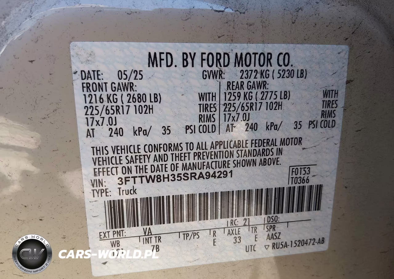 2025 Ford Maverick Xlt VIN:3FTTW8H35SRA94291 - 9