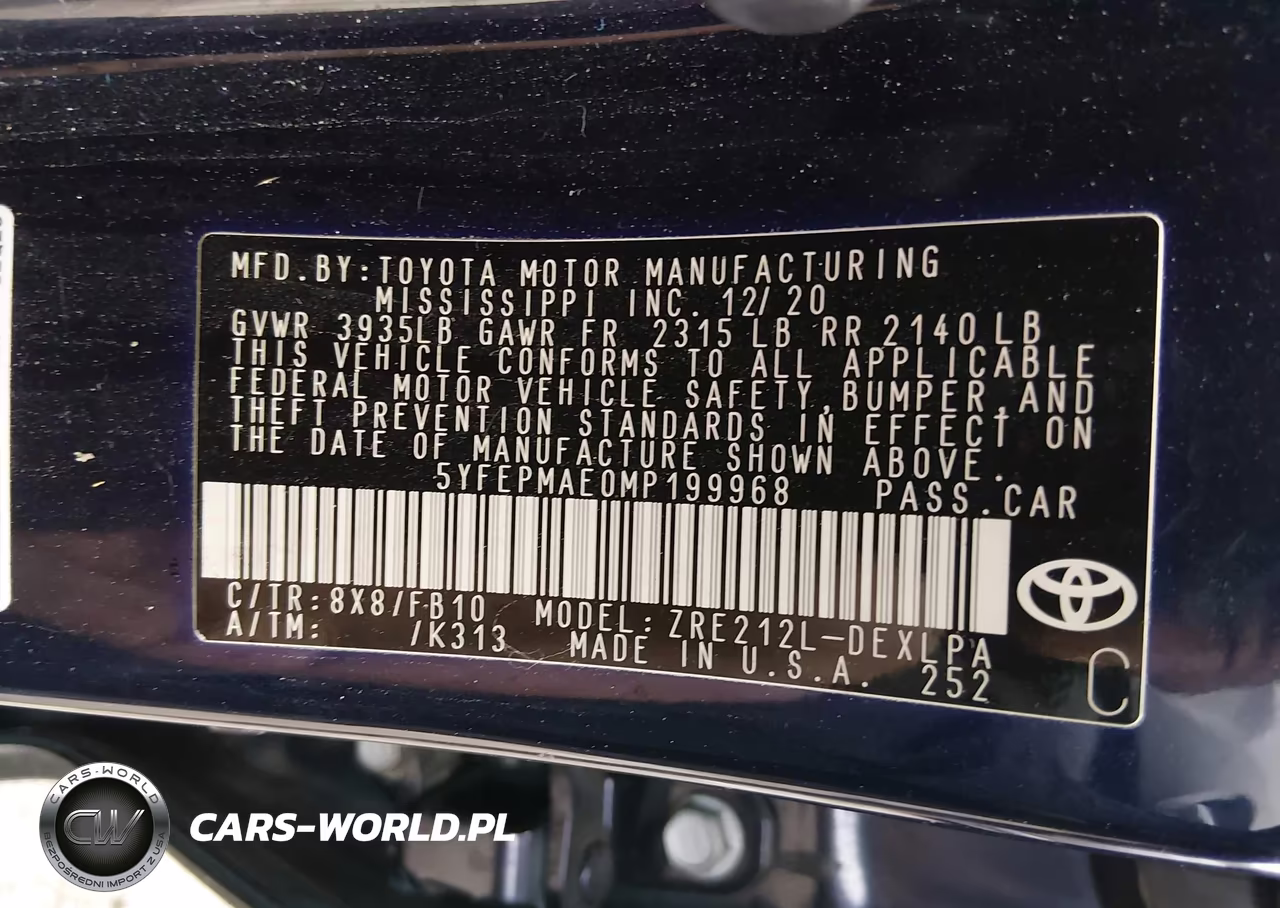 2021 Toyota Corolla Le VIN:5YFEPMAE0MP199968 - 9