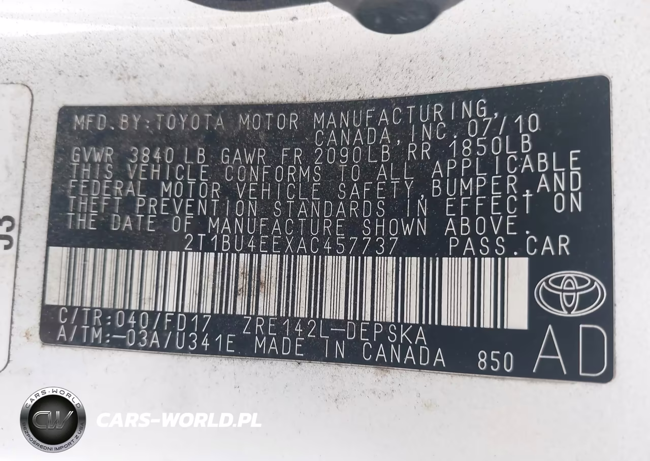 2010 Toyota Corolla S VIN:2T1BU4EEXAC457737 - 9