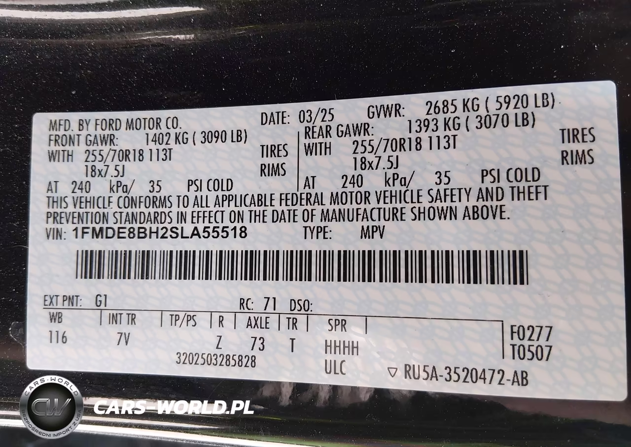 2025 Ford Bronco Outer Banks VIN:1FMDE8BH2SLA55518 - 9