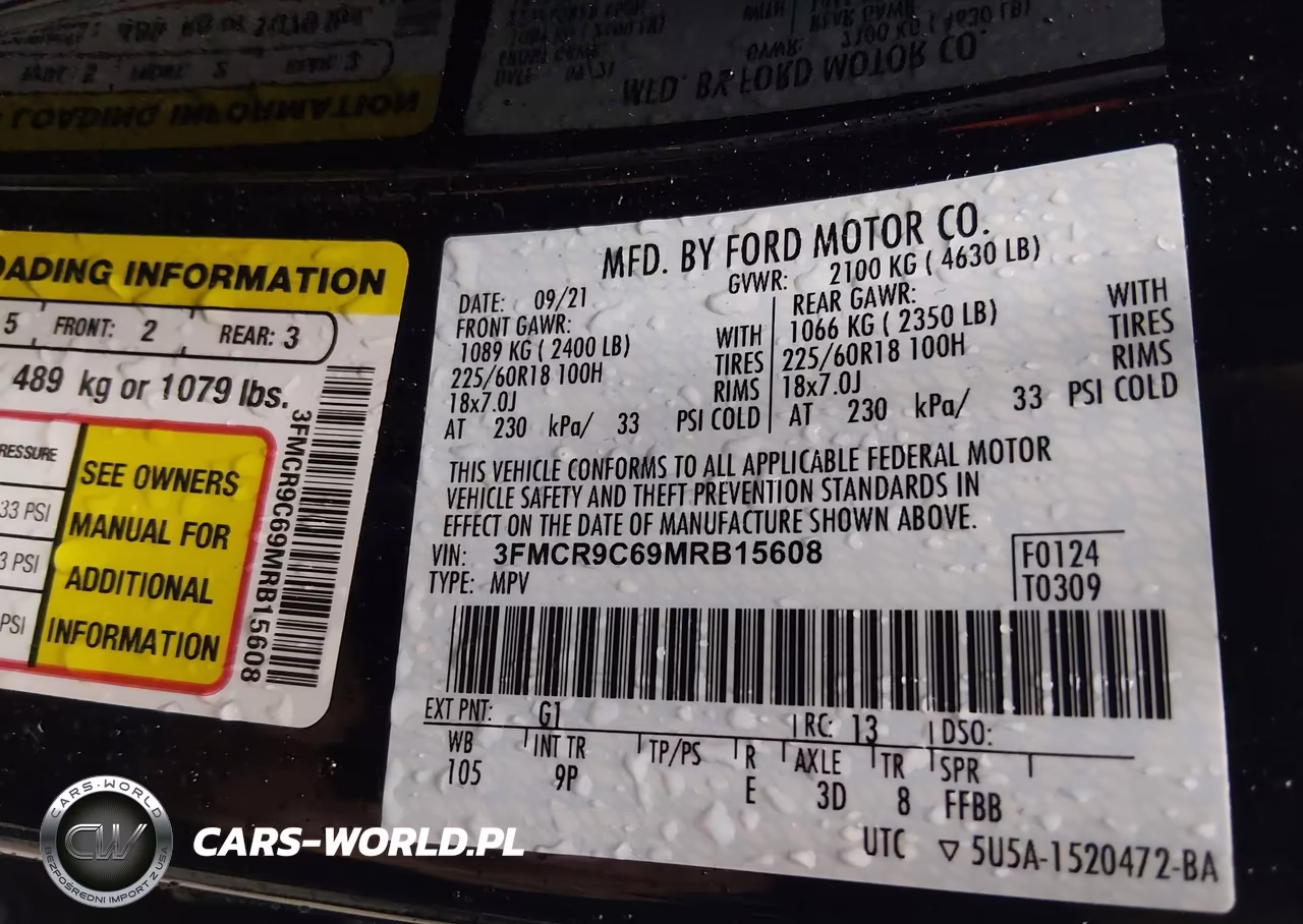 2021 Ford Bronco Sport Outer Banks VIN:3FMCR9C69MRB15608 - 9