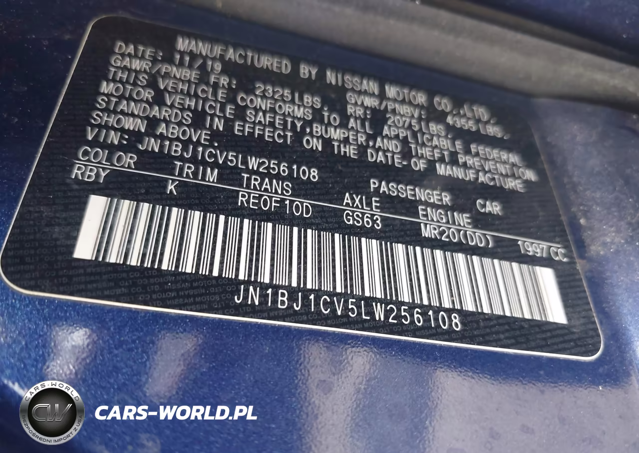 2020 Nissan Rogue Sport Sl Fwd Xtronic Cvt VIN:JN1BJ1CV5LW256108 - 9