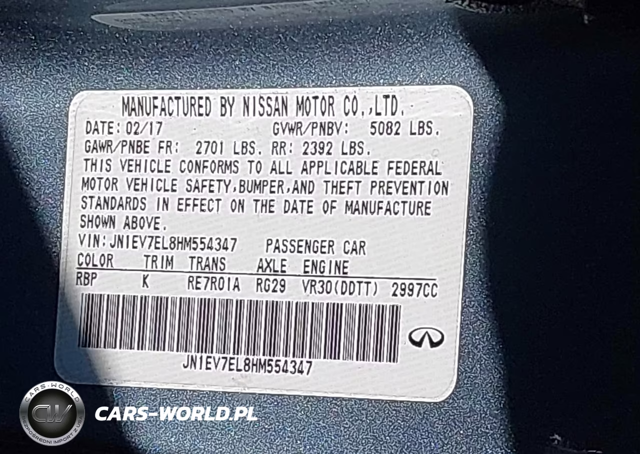 2017 Infiniti Q60 3.0T Premium VIN:JN1EV7EL8HM554347 - 9