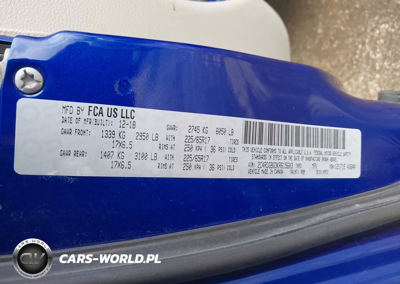 2019 Dodge Grand Caravan Se VIN:2C4RDGBG3KR615603 - 9