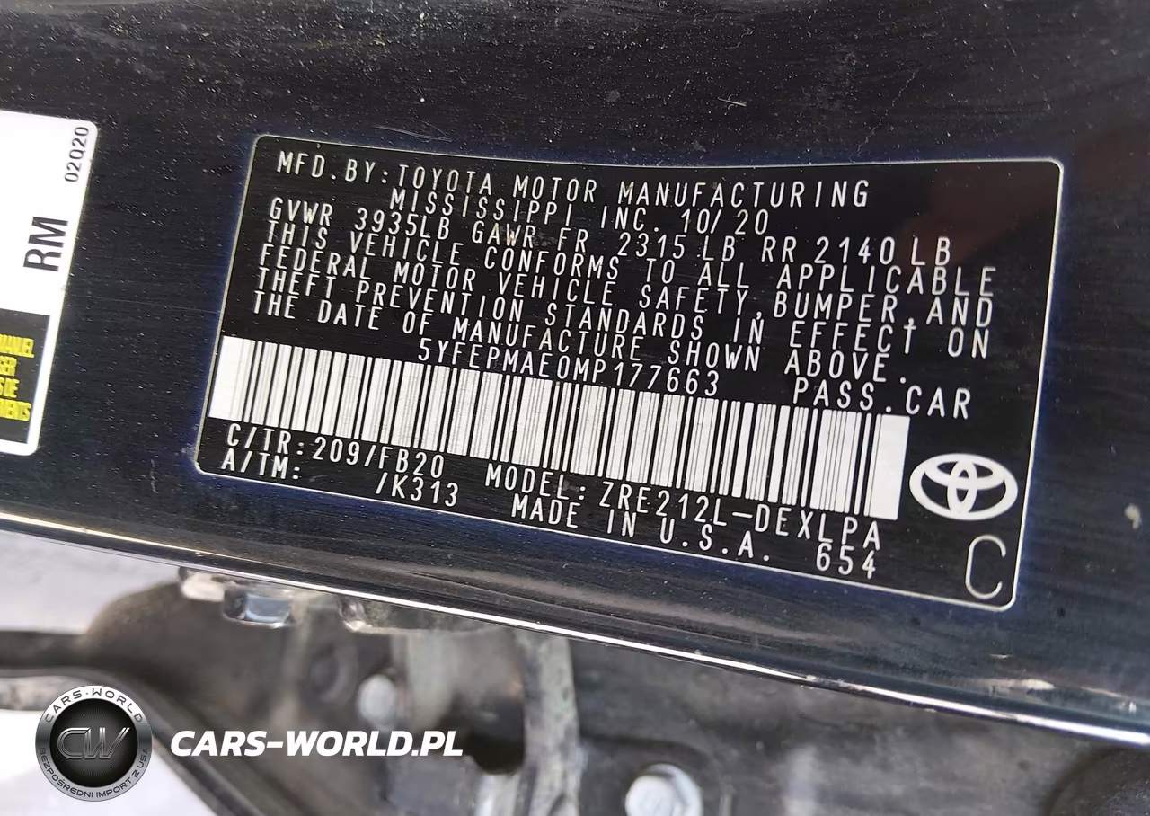 2021 Toyota Corolla Le VIN:5YFEPMAE0MP177663 - 9
