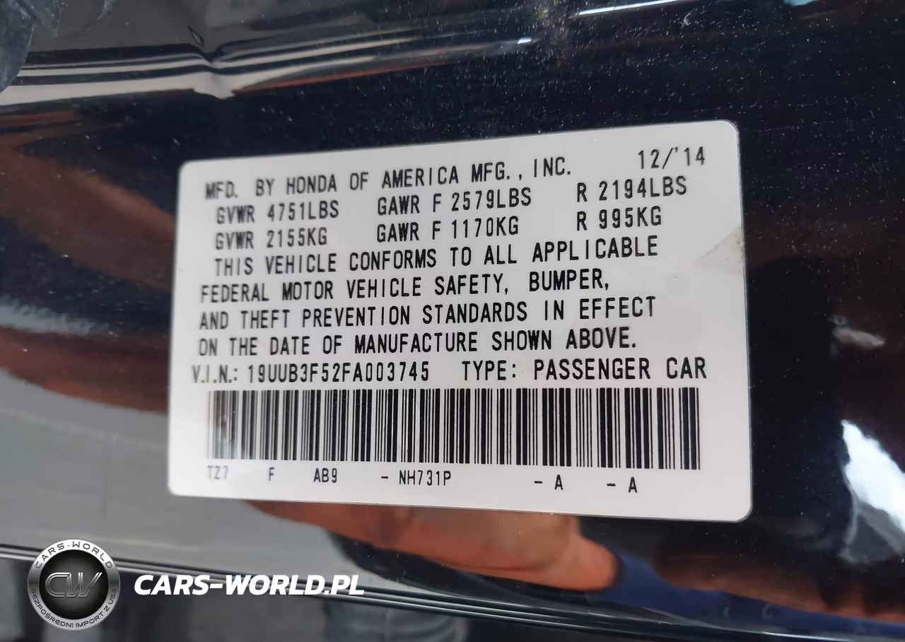 2015 Acura Tlx V6 Tech VIN:19UUB3F52FA003745 - 9